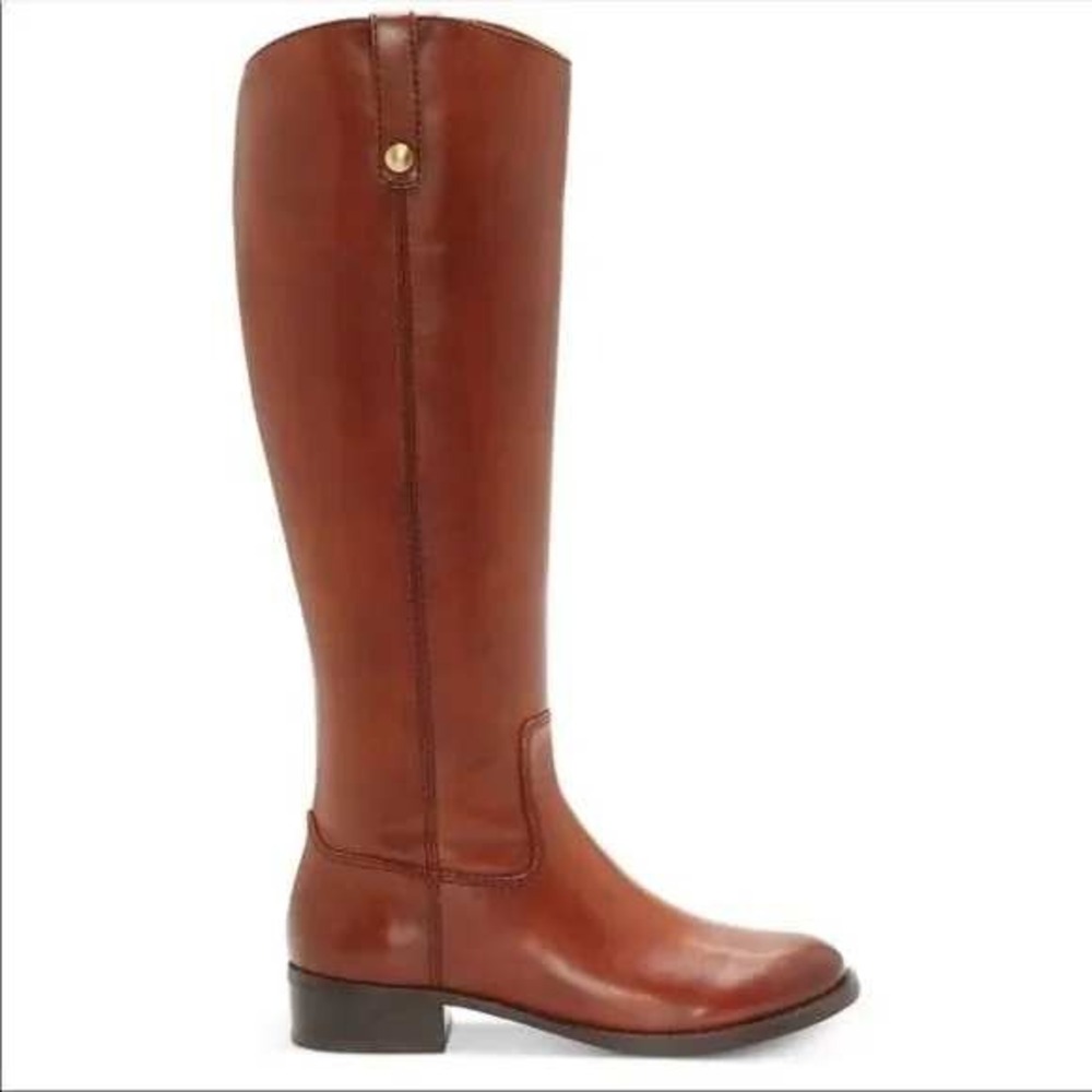 INC International Concepts Fawne Riding Knee High Boot Sz 5.5 Cognac Brown NEW